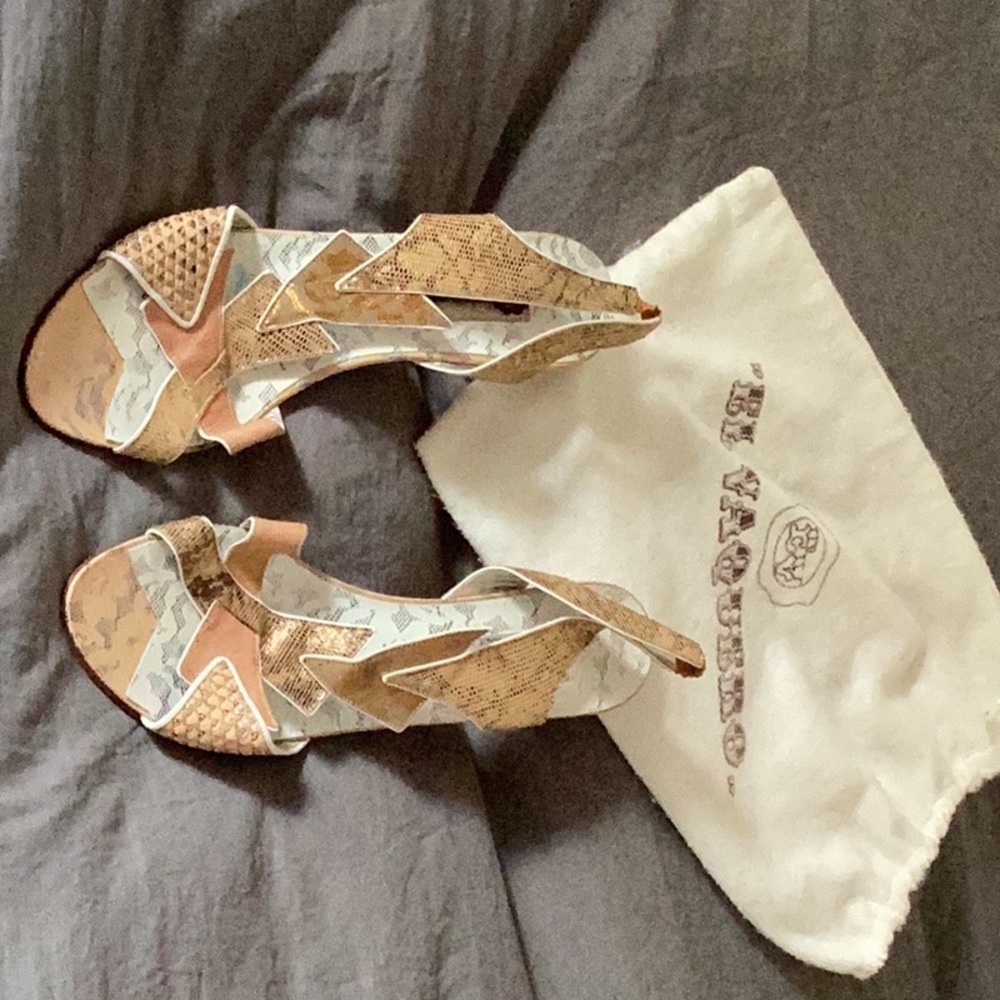 El Vaquero made in Italy sandals 3” heel size euro 40 us 9